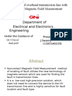 Fault Location of Overhead Transmission Line With Noncontact Magnetic Field Measurement