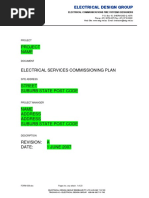 Electrical Services Commissioning Plan PDF