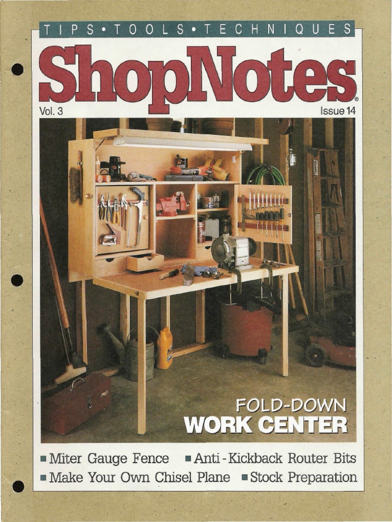 ShopNotes #14 (Vol. 03) - Fold Down Work Center | PDF