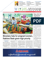Monetary Help For Pregnant Women, Rakhine State Given High Priority