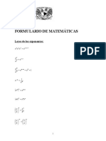 Formulario de Matemáticas: Leyes de Los Exponentes