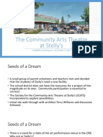The Community Arts Theatre at Stelly's: Feasibility Study Report - November 5, 2016