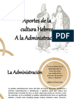 Aportes de La Cultura Hebrea A La Administracion