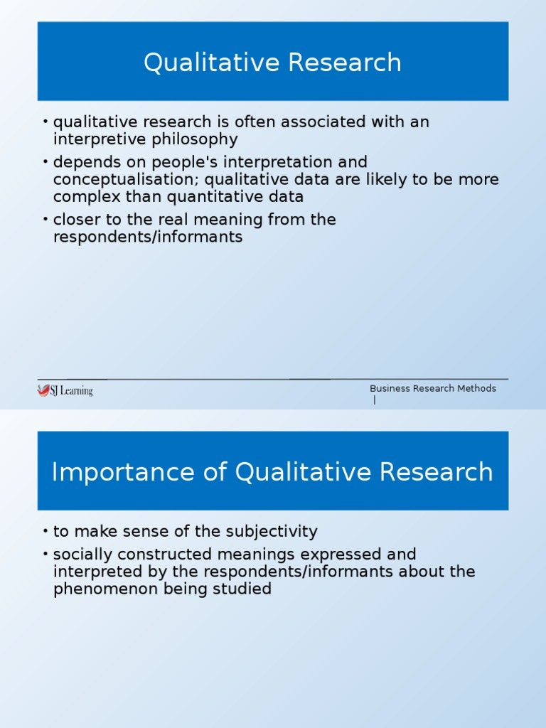 Importance of Qualitative Research | PDF