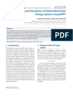 Modelling and Simulation of Hybrid Wind Solar Energy System Using MPPT