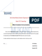 Seth Jai Parkash Mukand Lal Institute Student Certificate