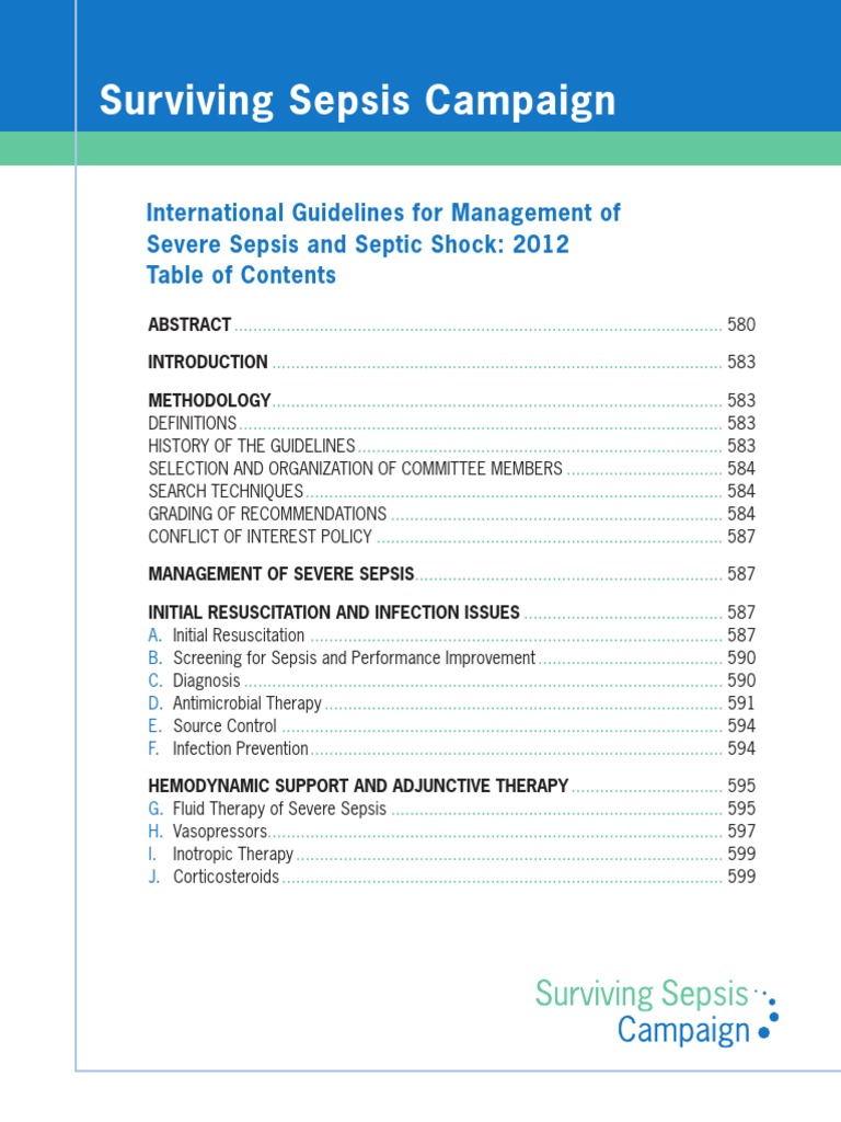 SSC Guidelines PDF | PDF | Sepsis | Shock (Circulatory)