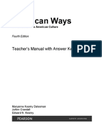 American Ways: Teacher's Manual With Answer Key Online