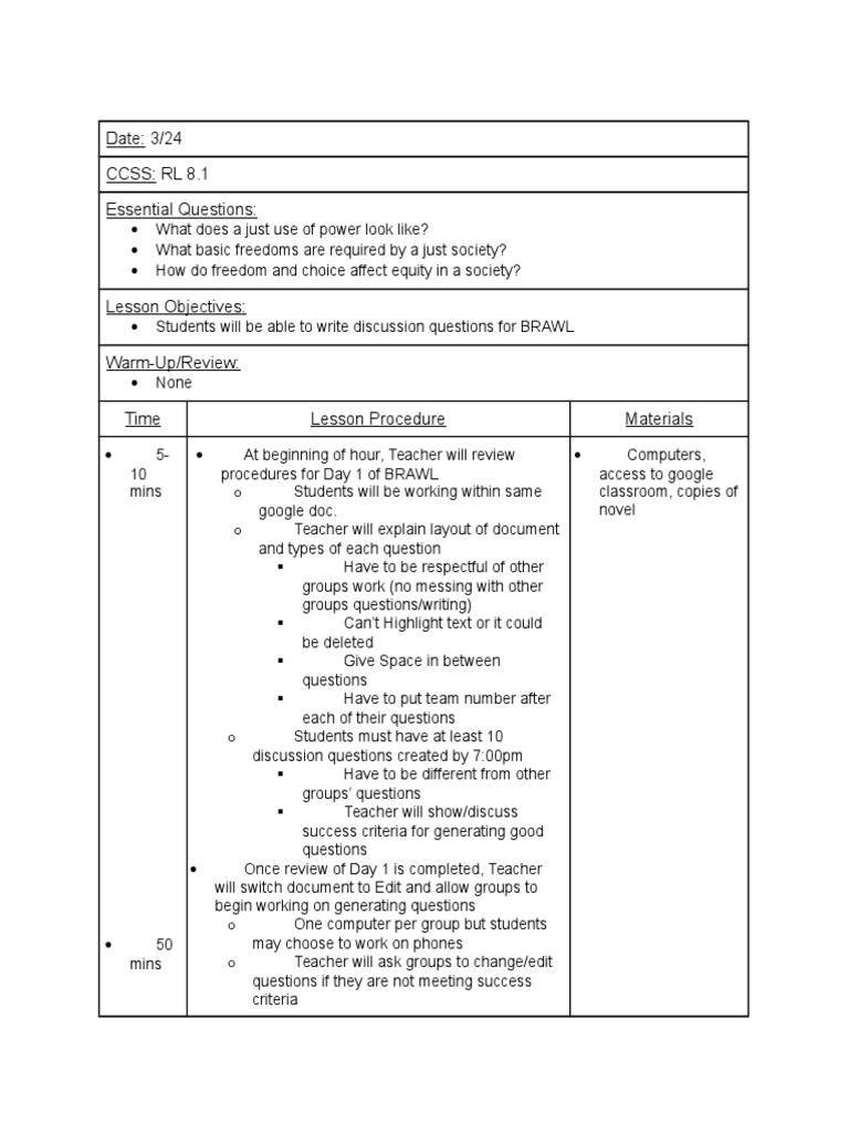 Brawl Rules PDF Pedagogy Cognition