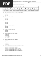 Mineral Properties - Mohs Hardness Scale (Grade 7) - Free Printable Tests and Worksheets - HelpTeaching PDF