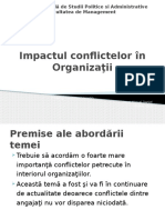 Impactul conflictelor in organizatii