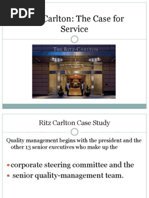 Ritz Carlton Case Study 2 Employment Business