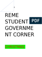 Supreme Student Government Corner