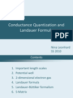 Conductance Quantization and Landauer Formula
