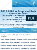 2015 Edition Proposed Rule Modifies ONC Health IT Certification Program