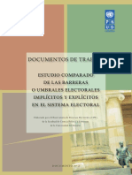ESTUDIO COMPARADO DE LAS BARRERAS O UMBRALES ELECTORALES IMPLÍCITOS Y EXPLÍCITOS EN EL SISTEMA ELECTORAL