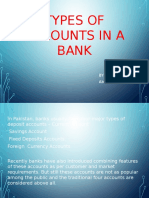 Types of Accounts in A Bank: BY Abdul Qadir Bhamani