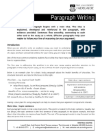 Paragraph Writing: Learning Guide