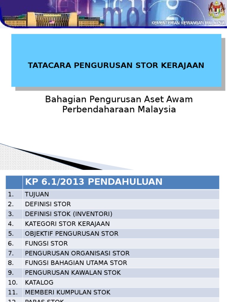1pp Tatacara Pengurusan Stor Pdf