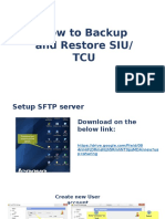 How To Backup and Restore SIU