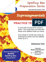 Suprasegmentals: Practice Tests ONE - Prepare For MaRRS Spelling Bee Competition Exam