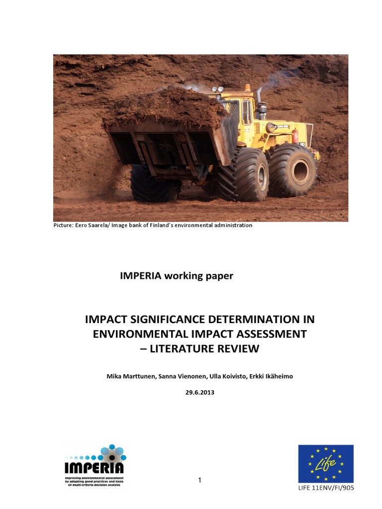 Impact Significance Determination Environmental Impact Assessment(00)