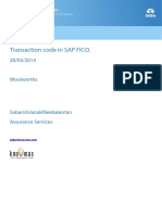 Training Material - Transaction Codes in SAP FICO PDF