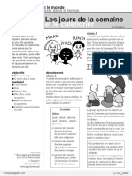 Fiche Pédagogique - Les Jours de La Semaine Et Le Calendrier PDF