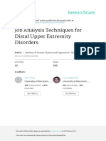 Job Analysis Techniques For Distal Upper Extremity