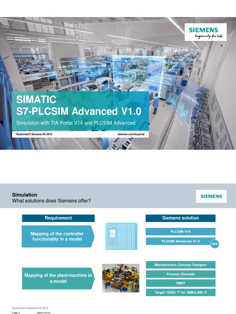 SIMATIC S7-PLCSIM Advanced V1.0 | PDF | Runtime System | Network ...