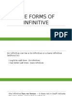 The Forms of Infinitive