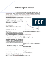 Explicit and Implicit Methods