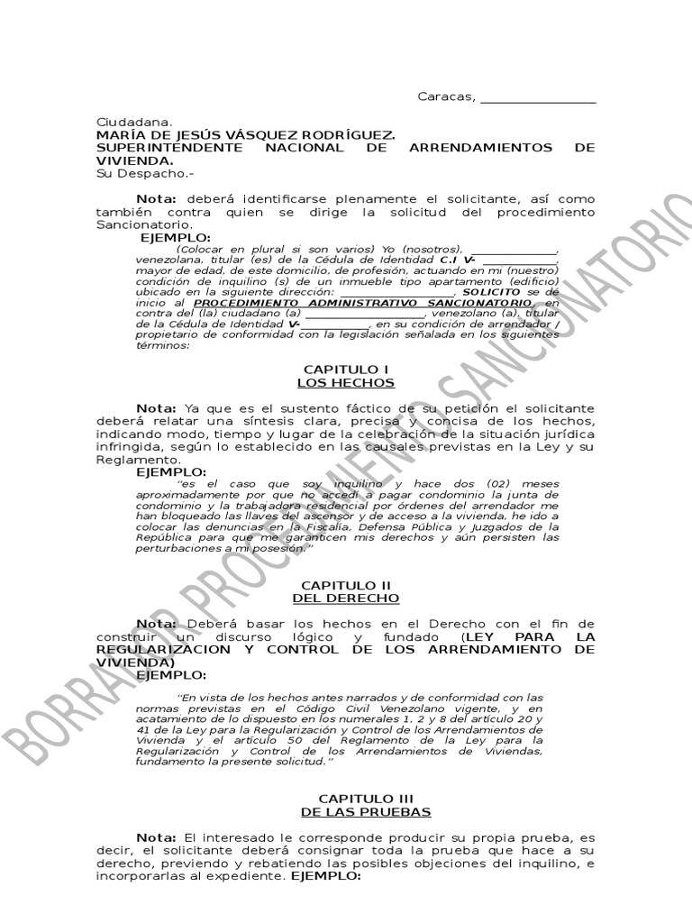 Formato de Escrito de Solicitud de Sanciones PDF Condominio Virtud