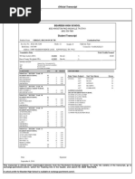 Bearden High School: Official Transcript