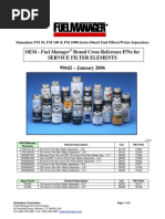 OEM - Fuel Manager Brand Cross Reference P/Ns For Service Filter Elements 99642 - January 2006