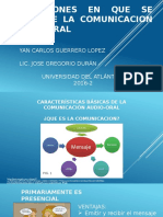 Condiciones en Que Se Produce La Comunicacion Audio-Oral