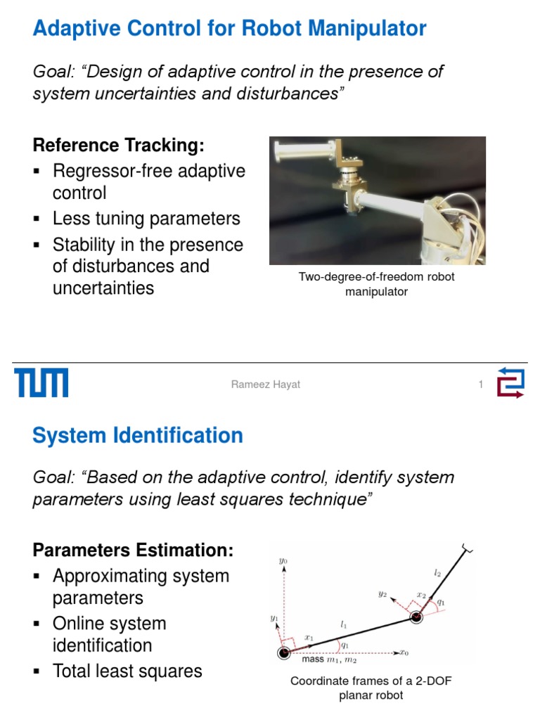 Adaptive Control for Robotics Experts | PDF