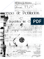 Censo de Población de La República de Chile: Levantado El 15 de Diciembre de 1920