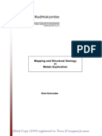 Mapping and Structural Geology in Metals Exploration Introduction