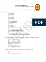 Graduation Checklist English