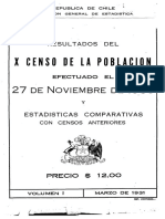 Resultados Del X Censo de La Población Efectuado El 27 de Noviembre de 1930 y Estadísticas Comparativas Con Censos Anteriores