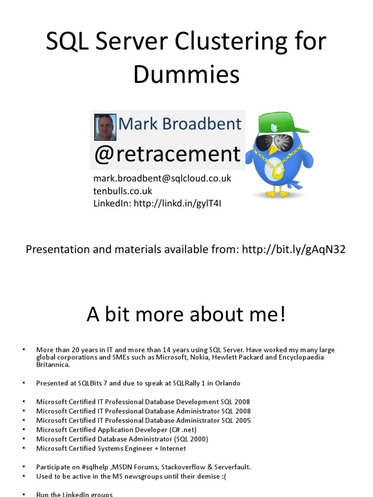 SQL Server Clustering For Dummies PDF | PDF | Computers