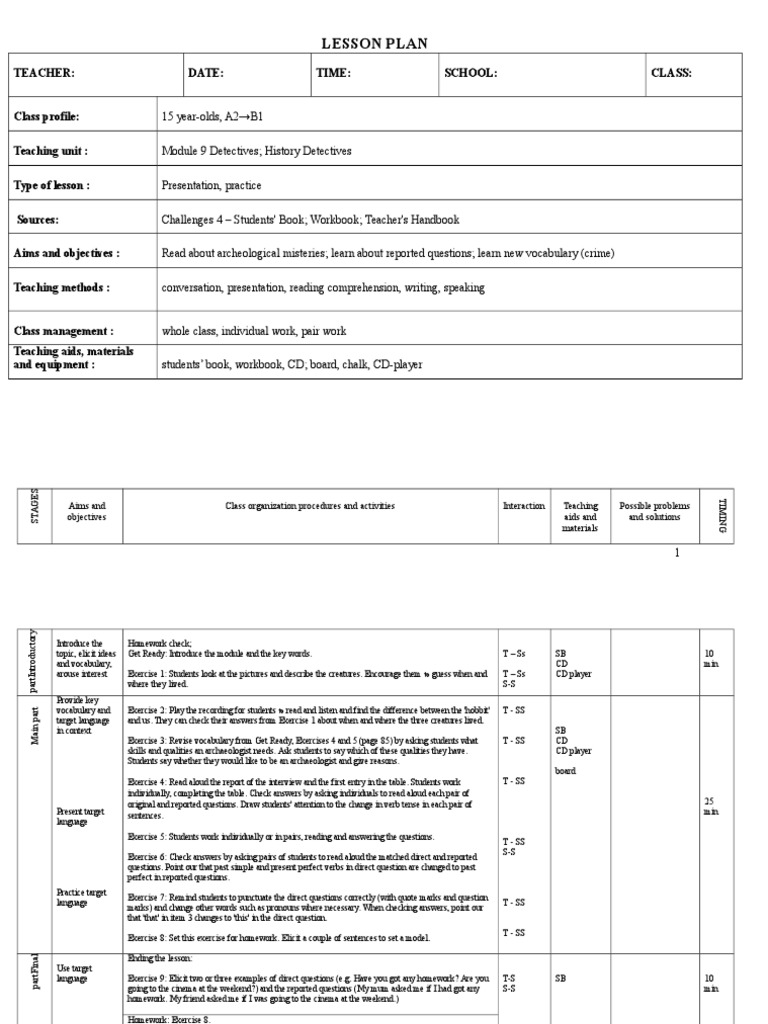 Challenges 4, Module 9 Lesson 1 | Vocabulary | Lesson Plan
