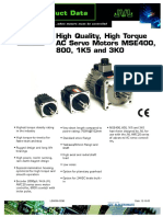 JVL High Quality, High Torque AC Servo Motors MSE400, 800, 1K5 and 3K0