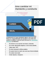 Cómo Cambiar Mi Comportamiento y Conducta