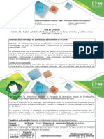 Guia de Actividad 5.análisis Estadístico de Datos, Análisis de Resultados Obtenidos y Confirmación o Refutación de Hipótesis