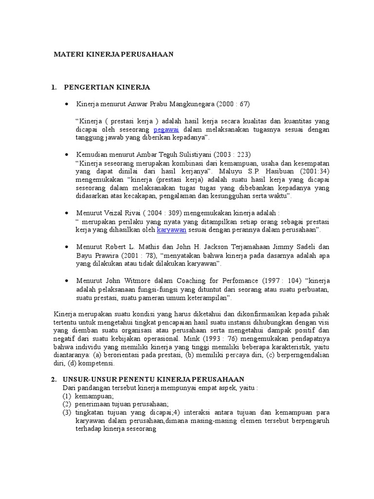 Indikator Kinerja Pdf