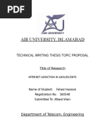 Air University, Islamabad: Technical Writing Thesis Topic Proposal