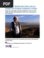 ANALYSIS  Yazidis fear fresh war as Turkey hits Kurdish militants in Sinjar.docx