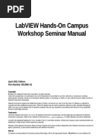 Labview Hands-On Campus Workshop Seminar Manual: April 2011 Edition Part Number 351286C-01